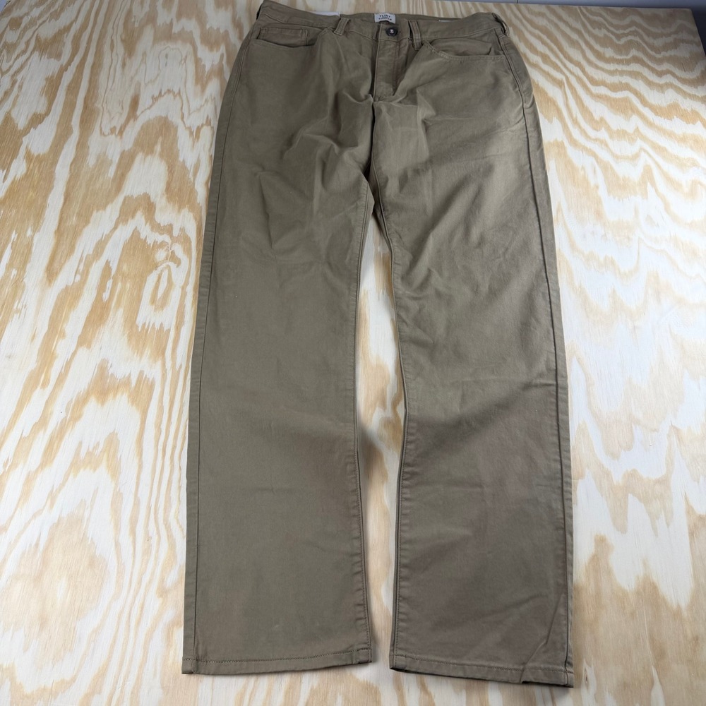 Flint and Tinder 365 Pants Mens 33x32 Straight Fit Khaki Tan Twill Chinos NEW